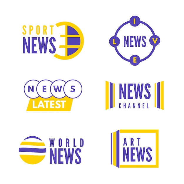 Vector news logo set