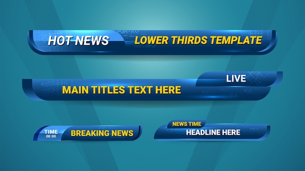 Vector news lower thirds template