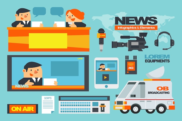 news's infographics and elements.