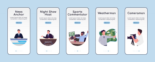 News show onboarding app screen