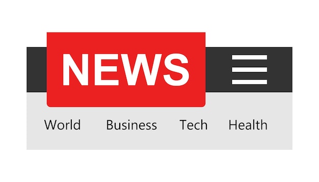 News template sign icon in flat style Website newsletter vector illustration on white isolated background Smartphone banner business concept