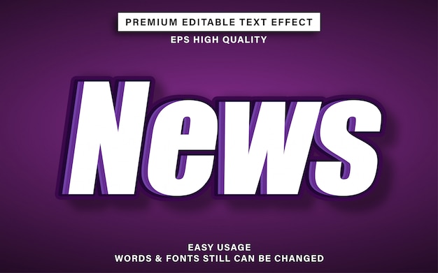 News text effect