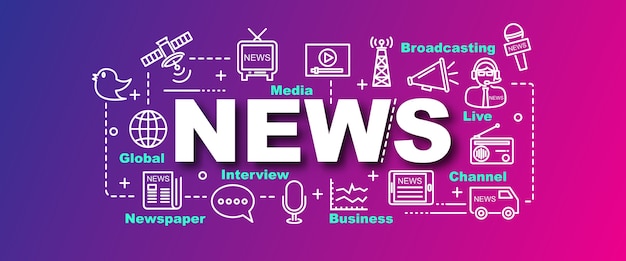 news vector trendy banner