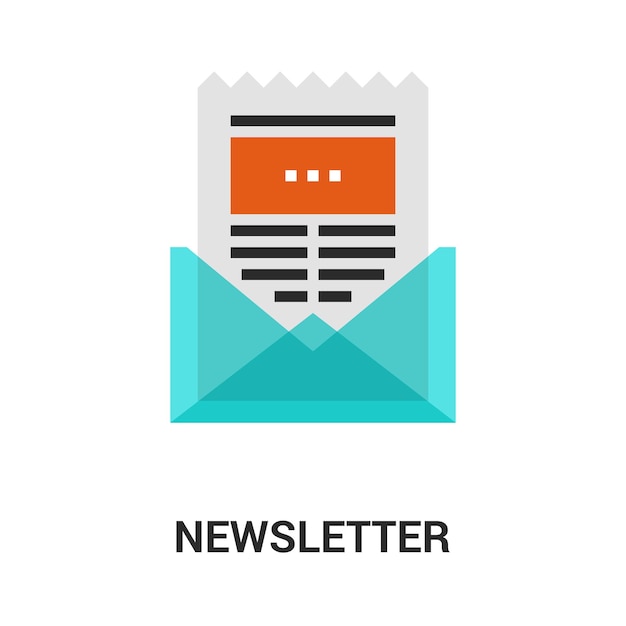 Newsletter icon concept