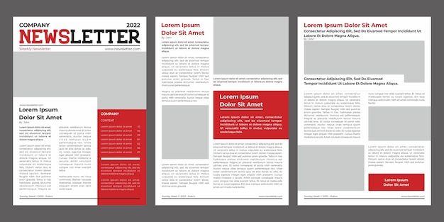 Vector newsletter simple design template