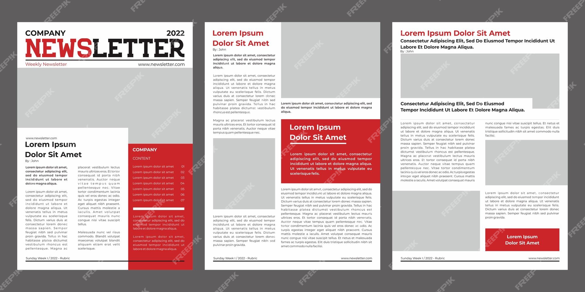 Premium Vector Newsletter Simple Design Template premium-vector-newsletter-simple-design-template