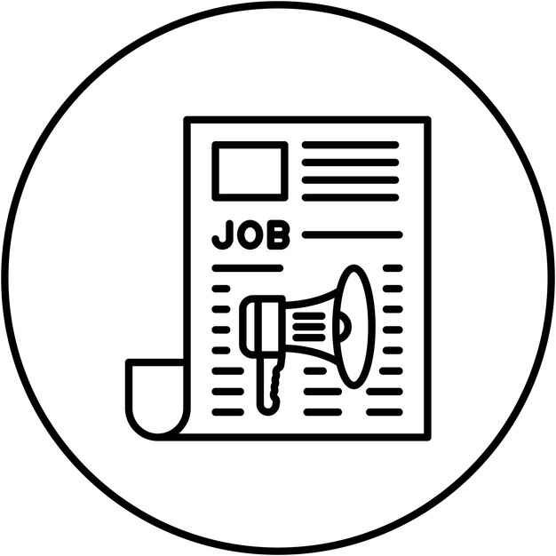 Vector newspaper ad icon vector image can be used for job search