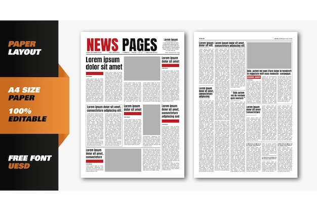 newspaper layout template