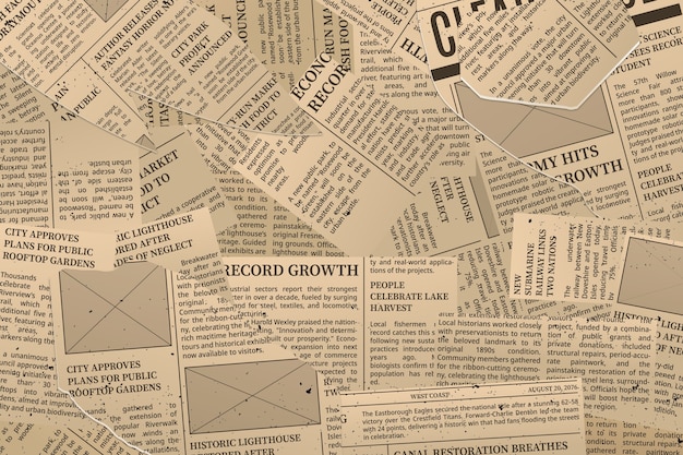 Newspaper realistic newspaper texture background