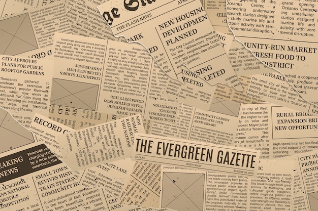 Newspaper realistic newspaper texture background