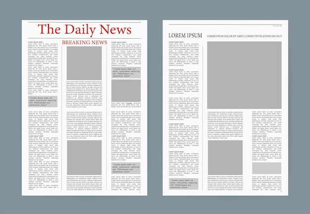 Newspaper template.