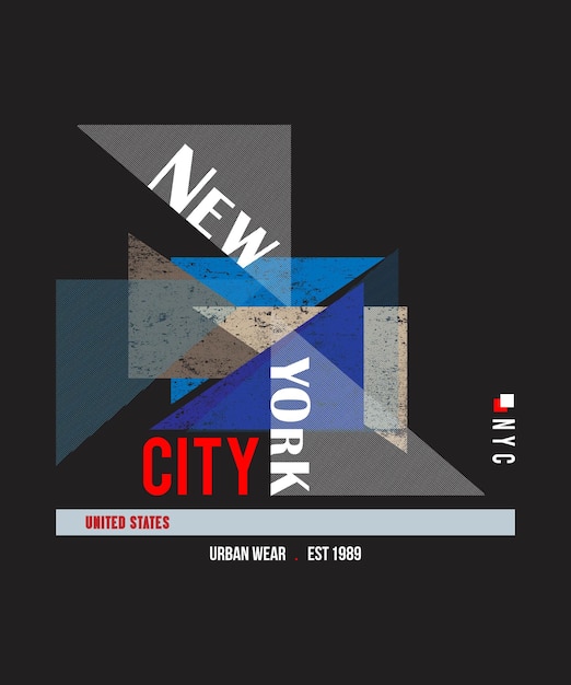 Vettore stampa del design della t-shirt tipografica della città di new york