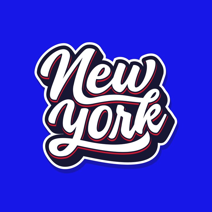 Vector newyork typography logo badge sticker for print on t shirt newyork city lover short phrase