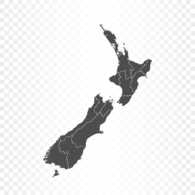 Newzealand map isolated rendering