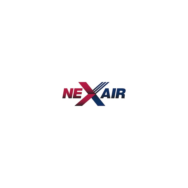 Nexair ac repair air conditioning logo design