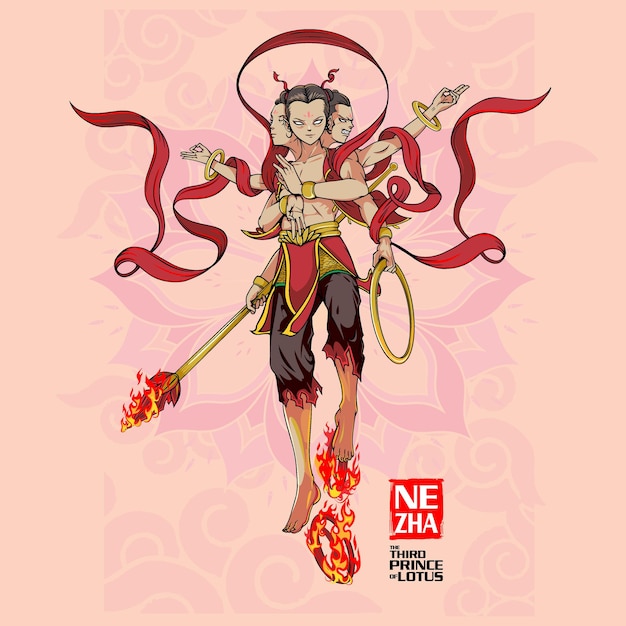 Nezha vectorillustratie