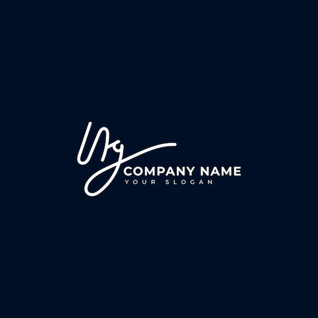 Nf Initial signature logo vector design