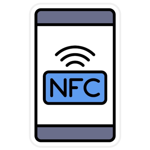 NFC-icon vector afbeelding Kan worden gebruikt voor Mobile UI UX