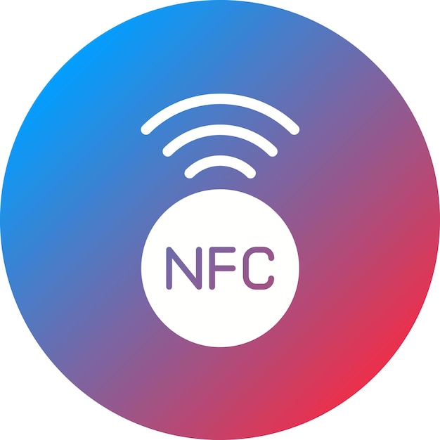 Вектор Векторное изображение значка nfc может быть использовано для untact world