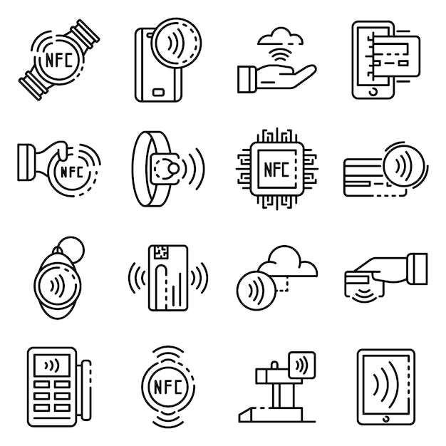 NFC-technologie pictogrammen instellen, Kaderstijl