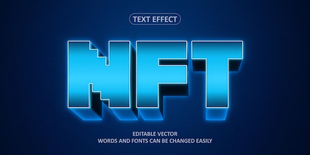 背景付きのNft 3d編集可能なテキスト効果スタイル