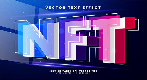 Nft 3d editable text effect suitable fot digital cryptocurrency theme