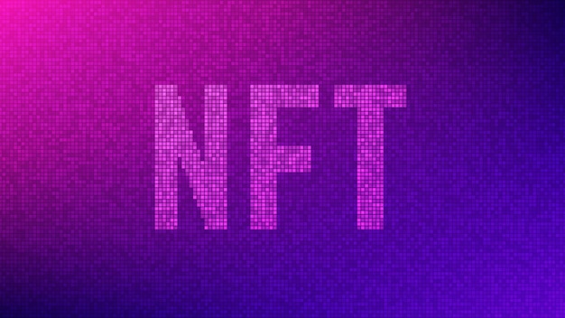 NFTの背景デジタル技術の概念ベクトル図