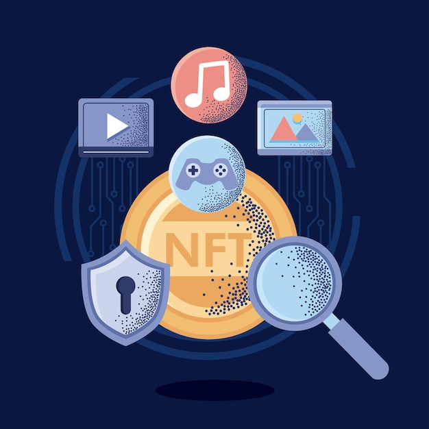 Nft coin with icons