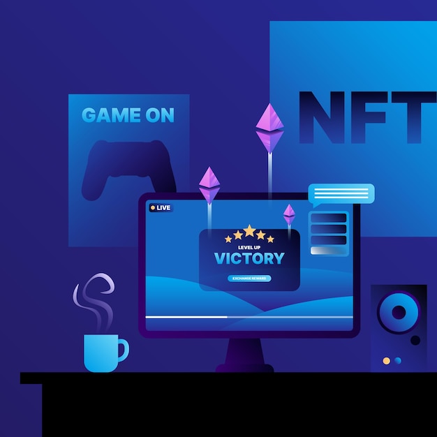 Nft crypto games иллюстрация стример nft game