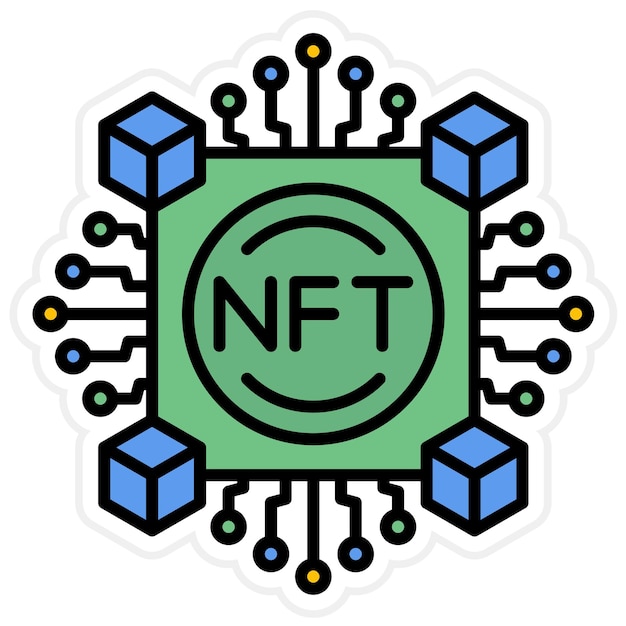 NFT アイコンのベクトル画像は暗号通貨に使用できます