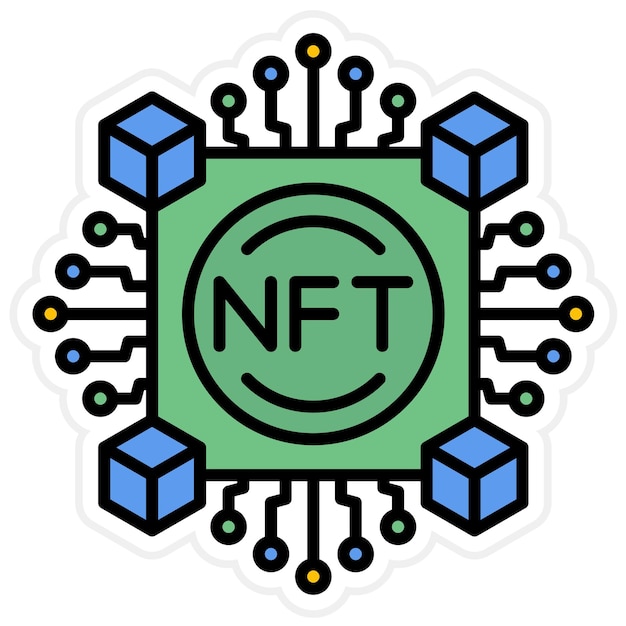 Vector nft icon vector image can be used for cryptocurrency