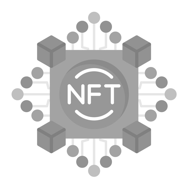 Vector nft icon vector image can be used for cryptocurrency