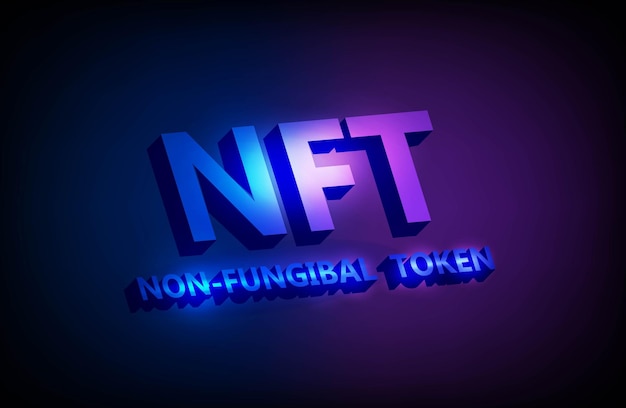 수집 가능한 디지털 아트 기술 벡터 일러스트레이션을 위한 NFT 대체 불가능한 토큰 암호화 코인