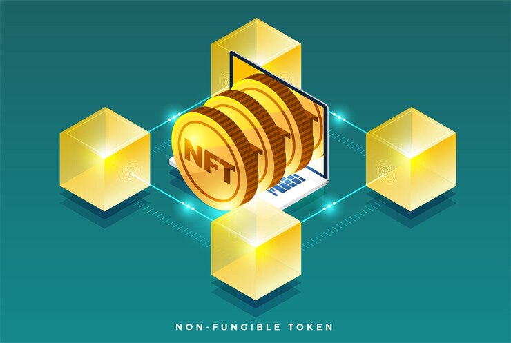 Vector nft nonfungible token illustrations. flat design concept.