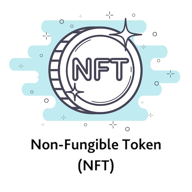 벡터 nft 아웃라인 코인