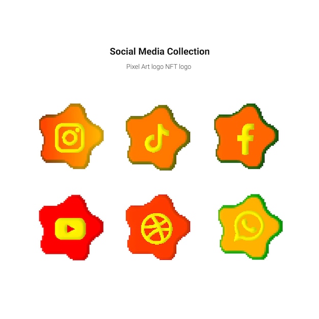 Vector nft social media logo or icon