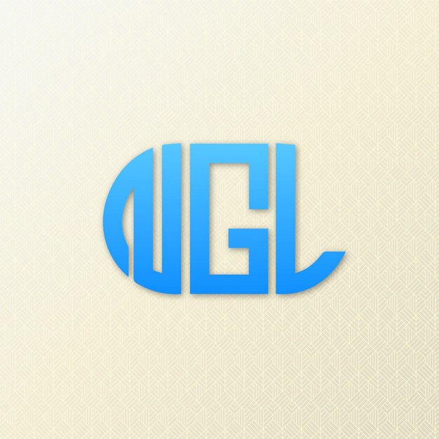 Вектор Шаблон дизайна логотипа ngl letter