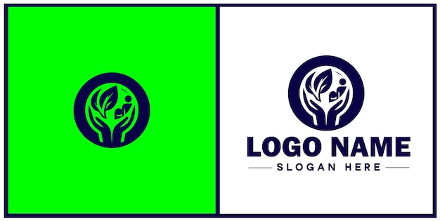 NGO icon Charitable group Voluntary agency Nonprofit organization flat logo sign symbol editable vector