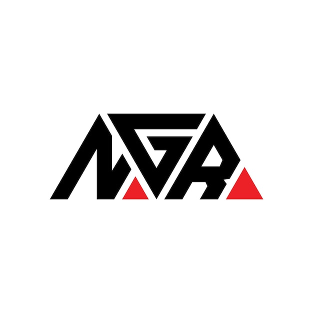 ngr triangle letter logo design with triangle shape ngr triangle logo design monogram ngr triangle vector logo template with red color ngr triangular logo simple elegant and luxurious logo ngr