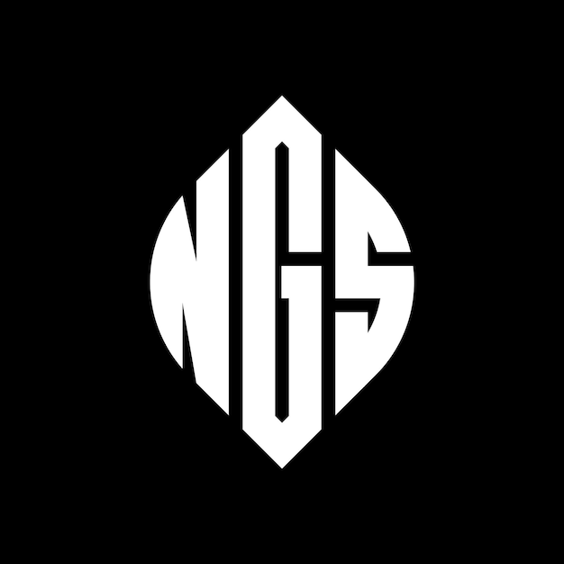 Vettore ngs cerchio lettera logo design con forma di cerchio e ellisse ngs ellisse lettere con stile tipografico le tre iniziali formano un logo cerchio ngs cercolo emblema astratto monogramma lettera segno vettore