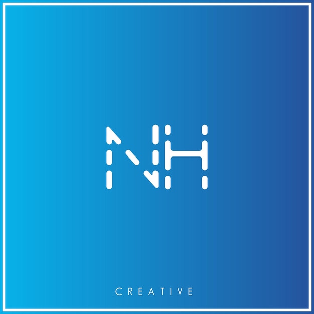 Vettore disegno del logo creativo di nh premium vector creative logo vector illustration logo lettere logo