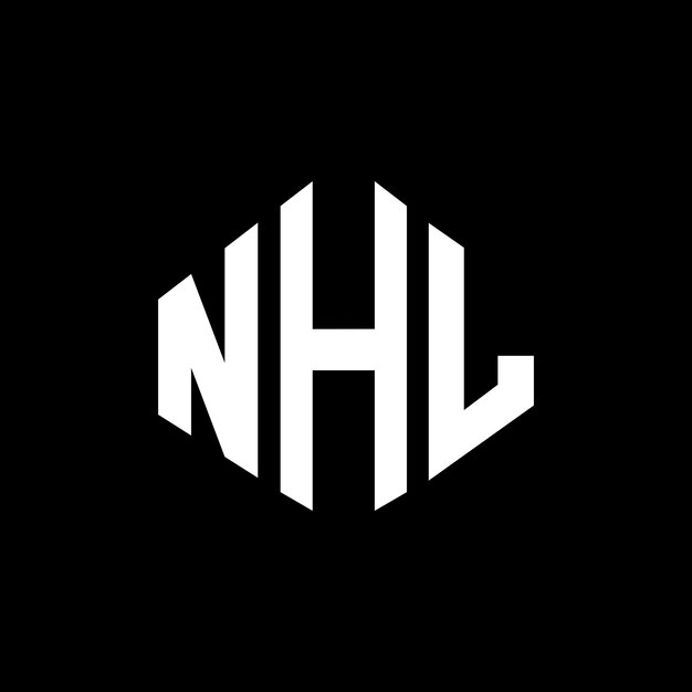 Vector nhl letter logo design with polygon shape nhl polygon and cube shape logo design nhl hexagon vector logo template white and black colors nhl monogram business and real estate logo