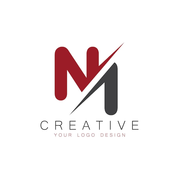 NI initial monogram with letter creative logo