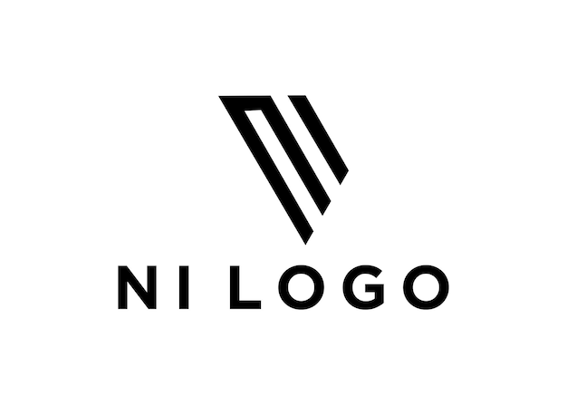 ni logo design vector illustration