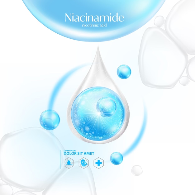 Niacinamide niacina siero di acido nicotinnico cosmetico per la cura della pelle