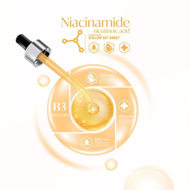 Niacinamide Niacine Nicotinezuur serum Huidverzorging Cosmetisch