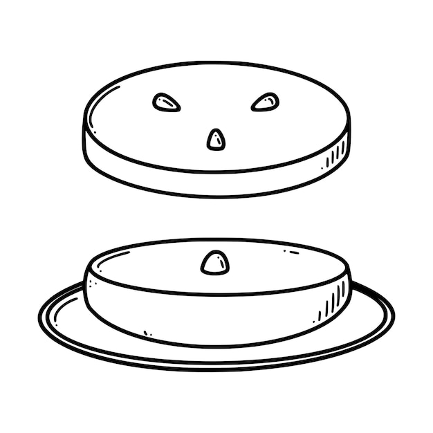 Nian Gao 구정 케이크 벡터 일러스트 구정 디저트 Niangao