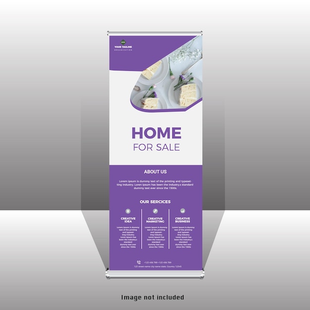 Design moderno per banner roll up in piedi nic