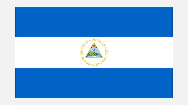 NICARAGUA Vlag met de oorspronkelijke kleur