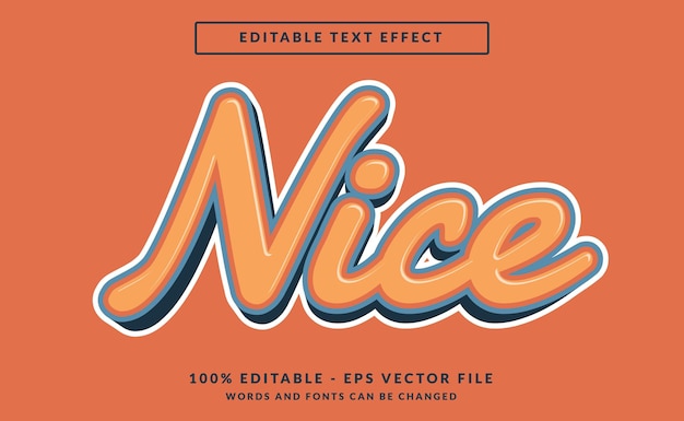 Nice 3d editable text effect template style